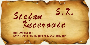 Stefan Kućerović vizit kartica